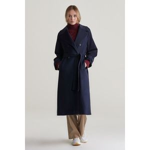 KABÁT GANT WOOL TRENCH COAT EVENING BLUE obraz