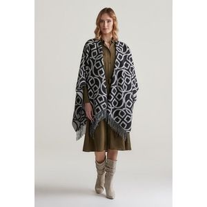 PONČO GANT G PATTERN PONCHO BLACK obraz