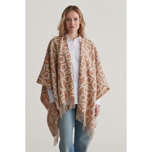 PONČO GANT G PATTERN PONCHO CARAMEL BEIGE obraz