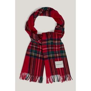 ŠÁLA GANT TARTAN CHECK CASHMERE BLEND SCARF RUBY RED obraz