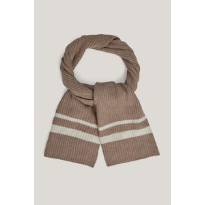 ŠÁLA GANT STRIPED WOOL KNITTED SCARF DRY SAND obraz