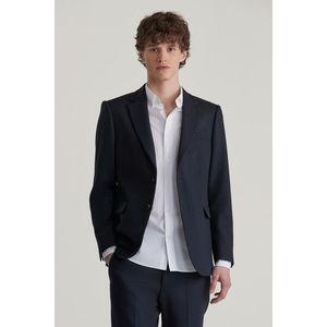 SAKO GANT SLIM HERRINGBONE SUIT BLAZER NAVY obraz