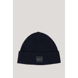 ČEPICE GANT COTTON RIBBED BEANIE EVENING BLUE obraz