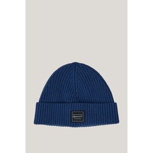 ČEPICE GANT COTTON RIBBED BEANIE VINTAGE BLUE obraz