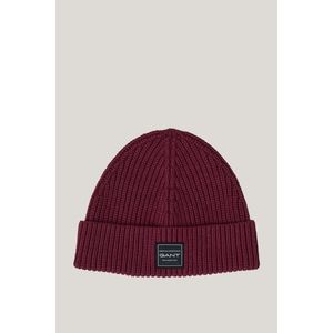 ČEPICE GANT COTTON RIBBED BEANIE WINE RED obraz