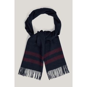 ŠÁLA GANT MERINO WOOL STRIPED WOVEN SCARF EVENING BLUE obraz