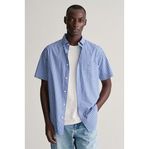 KOŠILE GANT REG POPLIN GINGHAM SS SHIRT COLLEGE BLUE obraz