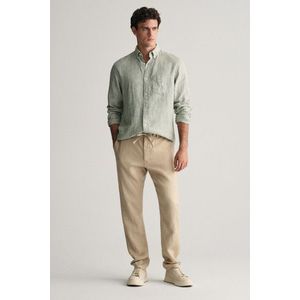 KALHOTY GANT RELAXED LINEN DS PANTS DRY SAND obraz