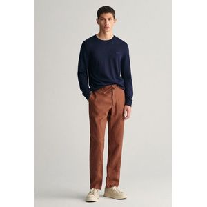 KALHOTY GANT RELAXED LINEN DS PANTS COGNAC BROWN obraz