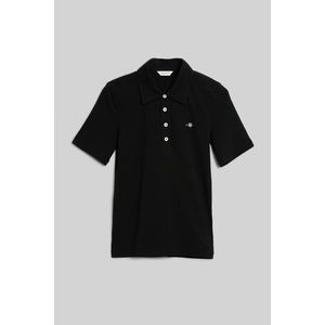 POLOKOŠILE GANT SLIM COT/ELA SS POLO BLACK obraz