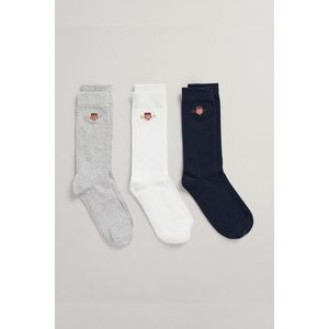 PONOŽKY GANT D1. ARCHIVE SHIELD SOCKS 3-PACK LIGHT GREY MELANGE obraz