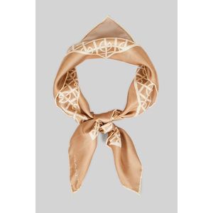 ŠÁLA GANT G PATTERN SILK SCARF DARK KHAKI obraz