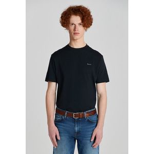 TRIČKO GANT SLUB TEXTURE SS T-SHIRT BLACK obraz