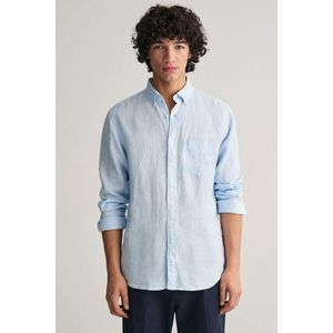 KOŠILE GANT REG LINEN HOUNDSTOOTH SHIRT CAPRI BLUE obraz