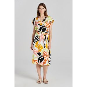 ŠATY GANT REL PALM PRINT SS DRESS MEDAL YELLOW obraz