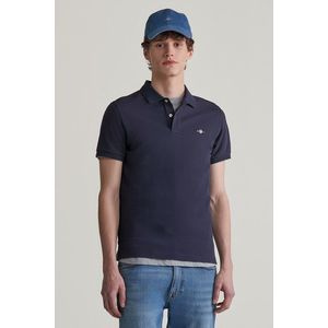 POLOKOŠILE GANT SLIM SHIELD SS PIQUE POLO EVENING BLUE obraz