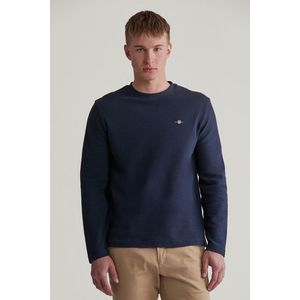 TRIČKO GANT TEXTURED LS TSHIRT EVENING BLUE obraz