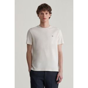 TRIČKO GANT TEXTURED SS TSHIRT CREAM obraz