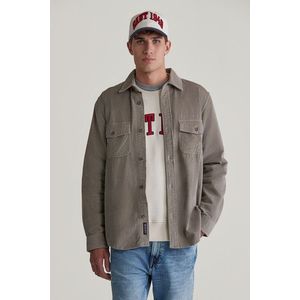 KOŠILE GANT REG CORDUROY OVERSHIRT WARM GREY obraz