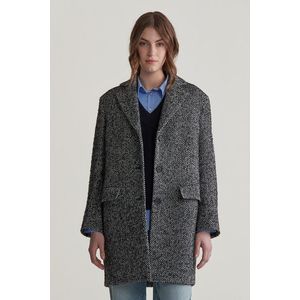 KABÁT GANT HERITAGE HERRINGBONE COAT BLACK obraz