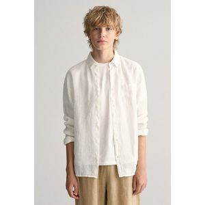 KOŠILE GANT REG. LINEN LS BD SHIRT WHITE obraz