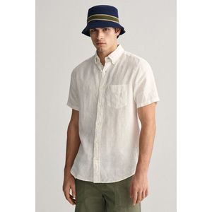 KOŠILE GANT REG LINEN SS SHIRT WHITE obraz