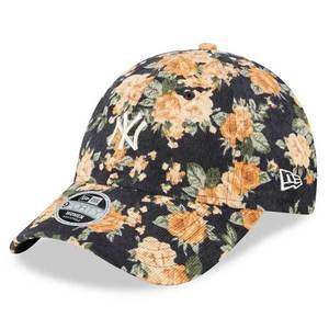 Dámská kšiltovka New Era 9Forty WMNS MLB Floral Cord NY Yankees Cap Black Orange obraz