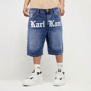 Kraťasy Karl Kani OG Old English Denim Shorts Blue obraz