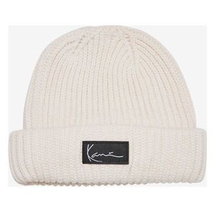 Zimní čepice karl kani Woven Signature Essential Fisherman Beanie white obraz