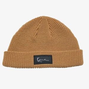 Zimní čepice karl kani Woven Signature Essential Fisherman Beanie white obraz