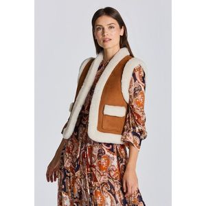 VESTA GANT D2. SHEARLING VEST DARK OCHRE obraz