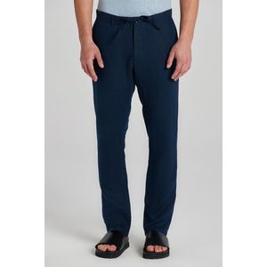 KALHOTY GANT RELAXED LINEN DS PANTS MARINE obraz