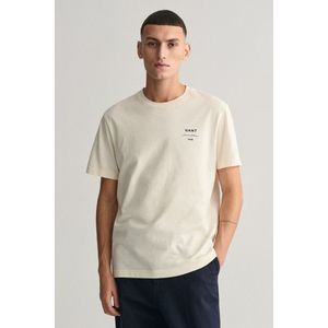 TRIČKO GANT LOGO SCRIPT SS T-SHIRT CREAM obraz