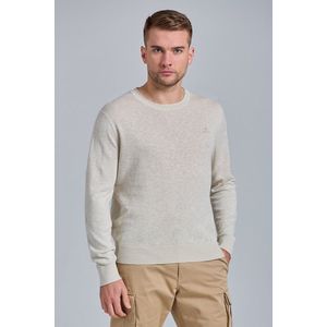 SVETR GANT D2. COTTON LINEN C-NECK PUTTY obraz