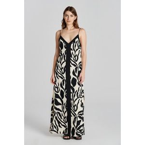 ŠATY GANT PALM PRINT STRAP DRESS SOFT OAT obraz