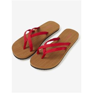 Červeno-hnědé dámské žabky O'Neill DITSY STRAP BLOOM™ SANDALS obraz