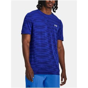 Modré sportovní tričko Under Armour UA Seamless Ripple SS obraz