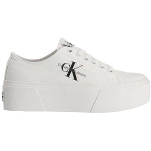 Calvin Klein FLATFORM+ CUPSOLE LOW TXT Dámské nízké tenisky, bílá, velikost obraz