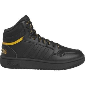 adidas HOOPS 3.0 MID K Dětské kotníkové tenisky, černá, velikost 39 1/3 obraz