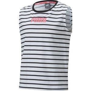 Puma ALPHA STRIPED TANK Dívčí nátělník, černá, velikost obraz