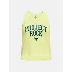 Under Armour Project Rock Girls Graphic Tílko dětské Žlutá obraz