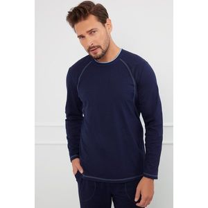 Pánské pyžamo Italian Fashion Salomon - bavlna Tmavě modrá 2XL obraz