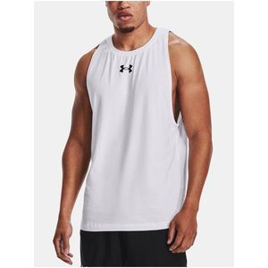 Tílko Under Armour BASELINE COTTON TANK - bílá obraz