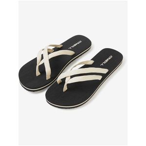 Krémovo-černé dámské žabky O'Neill DITSY STRAP BLOOM™ SANDALS obraz