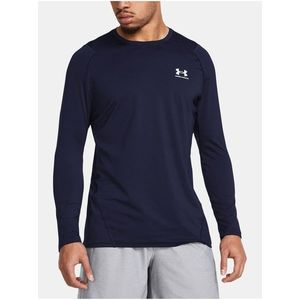 Modré tričko Under Armour UA HG Armour Fitted LS obraz