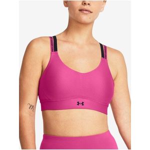 Tmavě růžová dámská sportovní podprsenka Under Armour UA Infinity Mid 2.0 Rib Bra obraz