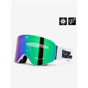 Snowboardové brýle Edmond - white/mirror green HORSEFEATHERS obraz