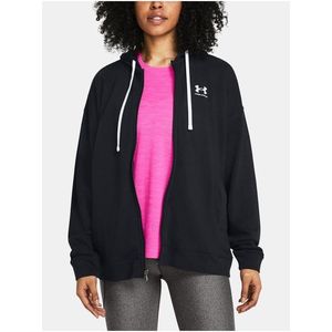 Černá mikina Under Armour UA Rival Terry OS FZ Hooded obraz