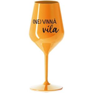 (NE)VINNÁ VÍLA - oranžová nerozbitná sklenice na víno 470 ml obraz