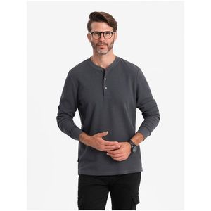 Pánský vaflový úplet Ombre Clothing V3 OM-LSCL-0120 obraz